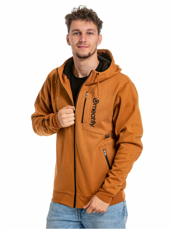 Meatfly Meatfly férfi technikai pulóver Lightyear Brown Sugar | Barna | Méret