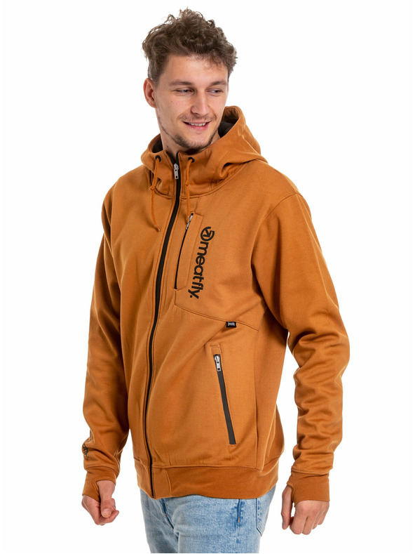 Meatfly Meatfly férfi technikai pulóver Lightyear Brown Sugar | Barna | Méret