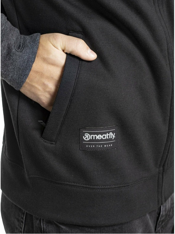 Meatfly Meatfly férfi technikai pulóver Josh Heather Black | Fekete | Méret