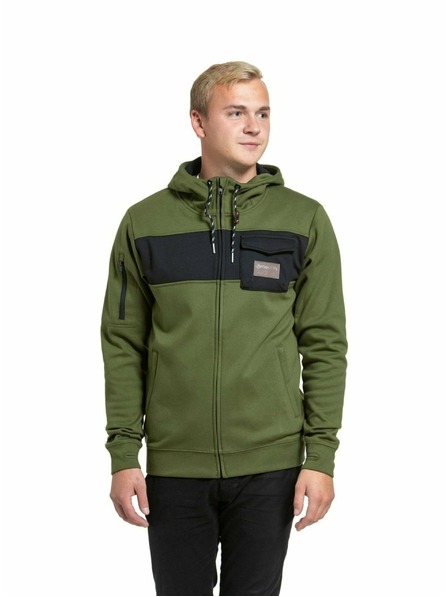 Meatfly Meatfly férfi technikai pulóver Josh Olive | Zöld | Méret