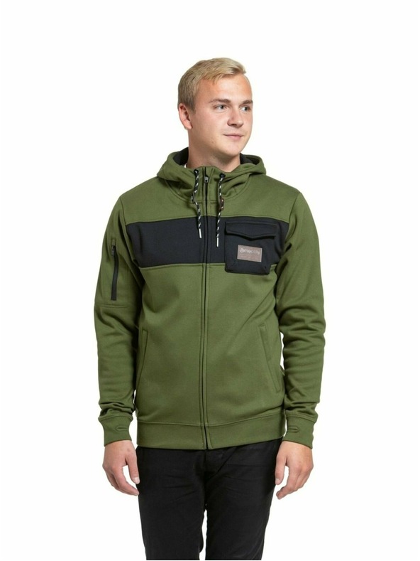 Meatfly Meatfly férfi technikai pulóver Josh Olive | Zöld | Méret