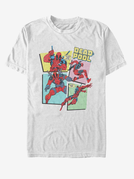 ZOOT.Fan Fehér unisex Marvel DP 90's Group Panels póló póló