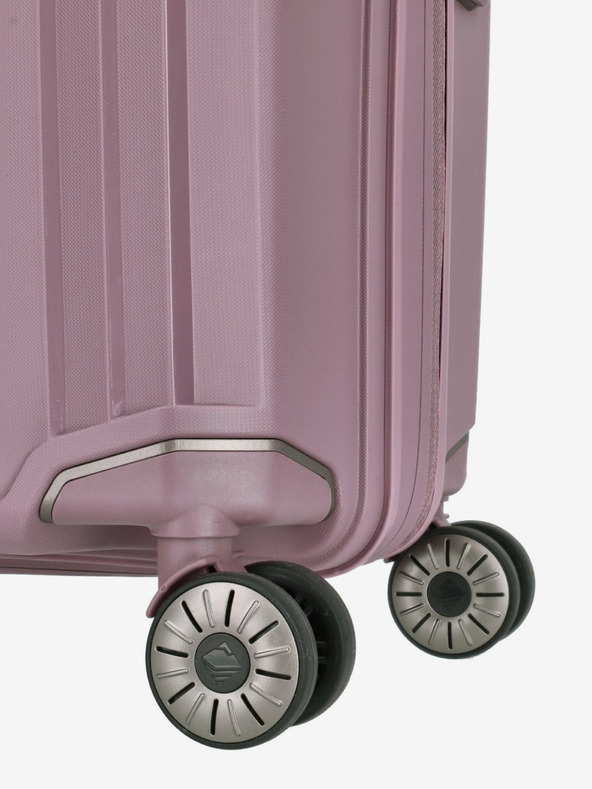 Travelite Rózsaszín női Travelite Elvaa 4w M Rosé bőrönd