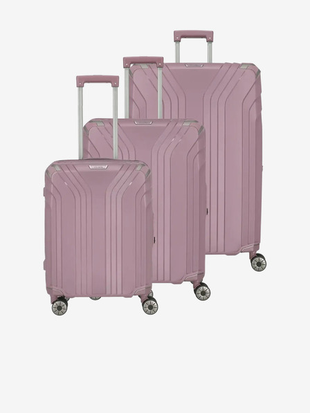 Travelite Három darabos női utazótáska készlet rózsaszín Travelite Elvaa 4w S,M,L Rosé színben