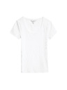 Marks & Spencer Marks & Spencer fehér póló ovális nyakkivágással és magas pamuttartalommal