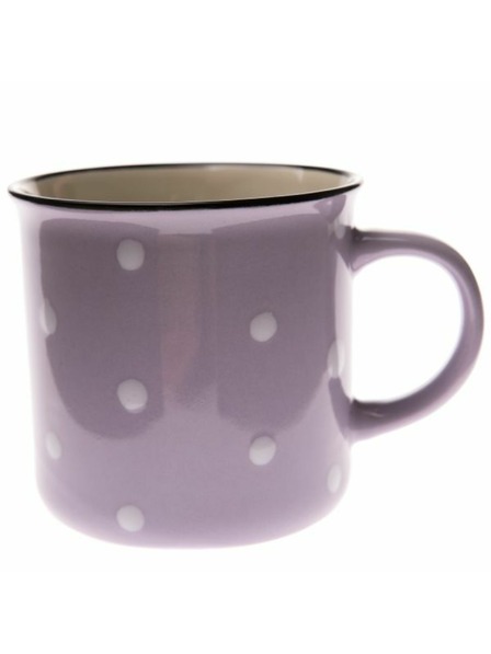 Casa de Engel Kerámia bögre - lila pöttyökkel, 470ml, 6/24
