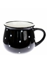 Casa de Engel Kerámia bögre, fekete fehér pöttyökkel, 770ml, 6/24