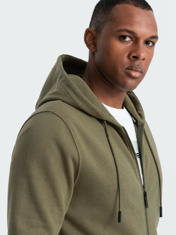 Ombre Clothing Férfi pamut rugalmas BASIC pulóver Ombre Clothing