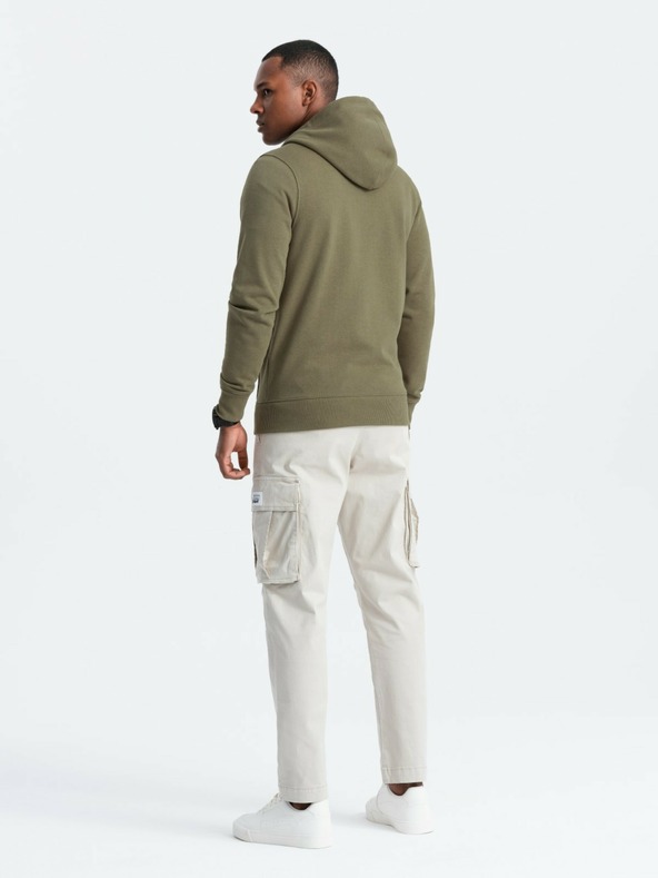 Ombre Clothing Férfi pamut rugalmas BASIC pulóver Ombre Clothing