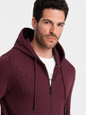 Ombre Clothing Férfi pamut BASIC cipzáras pulóver Ombre Clothing