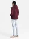Ombre Clothing Férfi pamut BASIC cipzáras pulóver Ombre Clothing