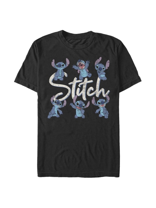 ZOOT.Fan Fekete férfi Disney STITCH POSES póló