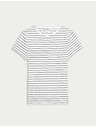 Marks & Spencer Marks & Spencer fehér csíkos bordázott pamut póló