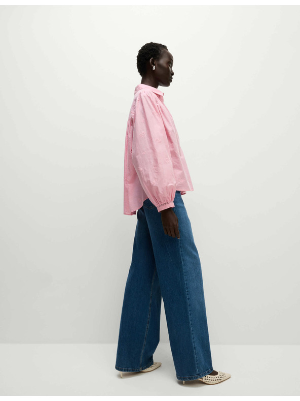 Marks & Spencer Hímzett western ing tiszta pamutból Marks & Spencer rózsaszín