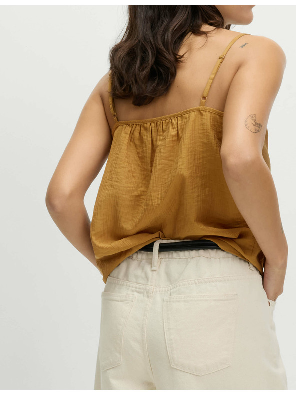 Marks & Spencer Kami felső V-nyakkal és magas lyocell-tartalommal Marks & Spencer sárga