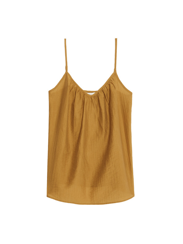 Marks & Spencer Kami felső V-nyakkal és magas lyocell-tartalommal Marks & Spencer sárga