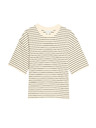 Marks & Spencer Csíkos póló szögletes szabással, tiszta pamutból Marks & Spencer bézs