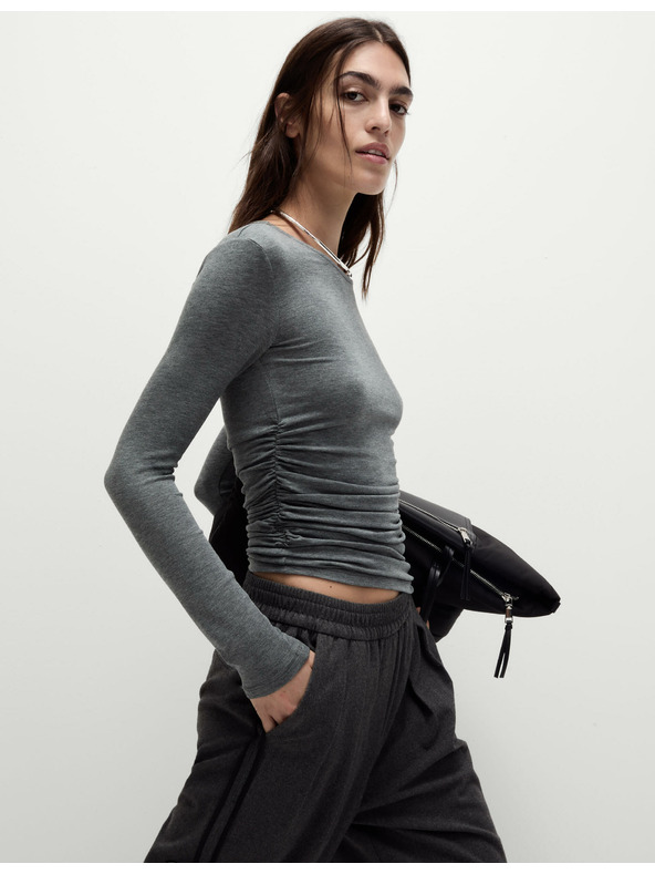 Marks & Spencer Nyakig dekoltált felső Marks & Spencer szürke