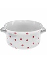 Casa de Engel Kerámia tál, fehér piros pöttyökkel, 560ml, 6/24