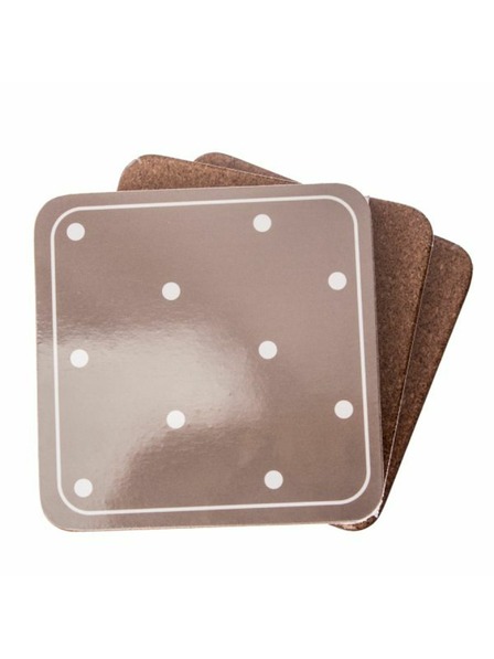 Casa de Engel Parafa poháralátét - sötétszürke pöttyös - 6 db-os szett, 0/60