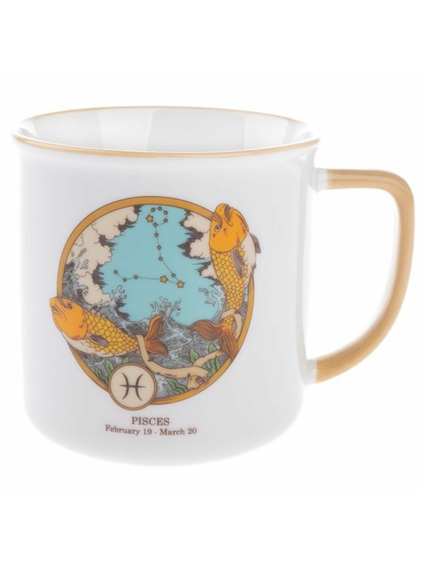 Casa de Engel Porcelán bögre, Állatöv - Halak, 460ml, 6/36