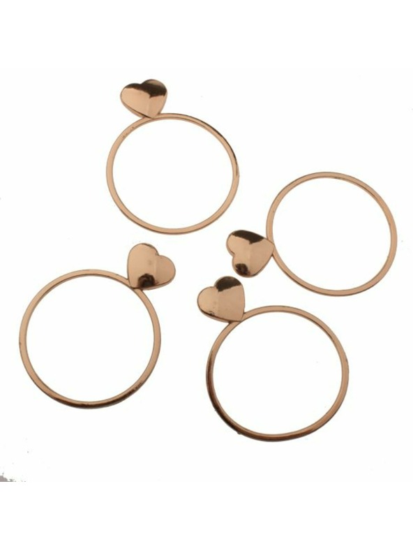 Casa de Engel Fém szalvétagyűrűk - 4 db-os szett, 12/72