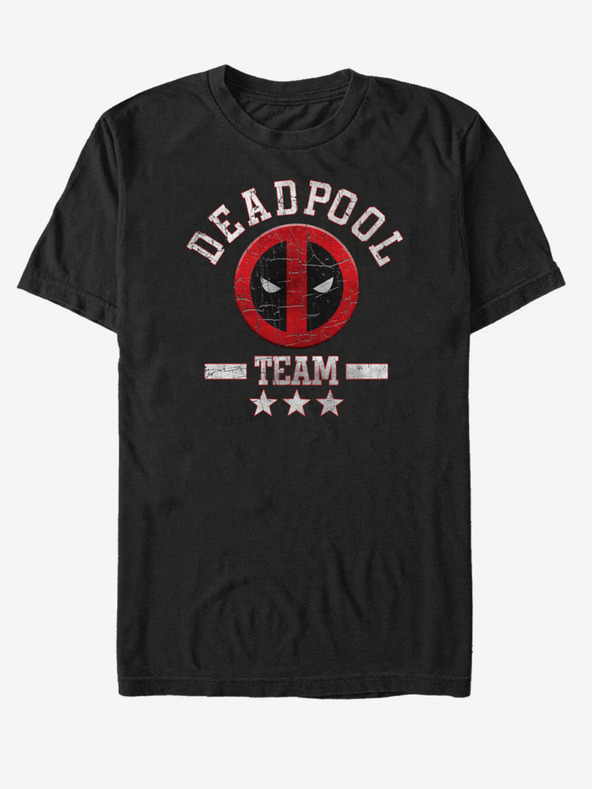 ZOOT.Fan Fekete unisex póló Marvel Deadpool Team Stuff