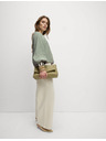 Marks & Spencer Marks & Spencer zöld texturált blúz dús szegéllyel, magas lyocell-tartalommal