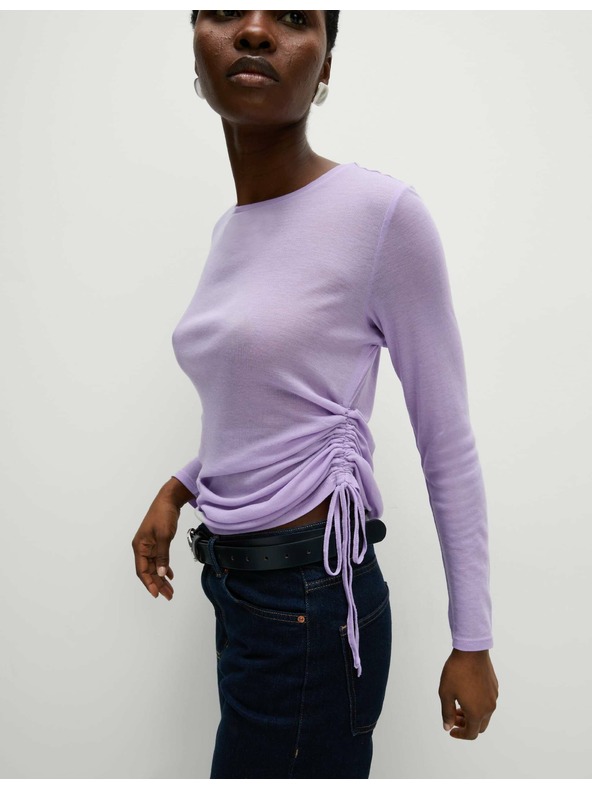 Marks & Spencer Marks & Spencer lila Lyocell magas derekú, gyapjúból készült, magas derekú felső