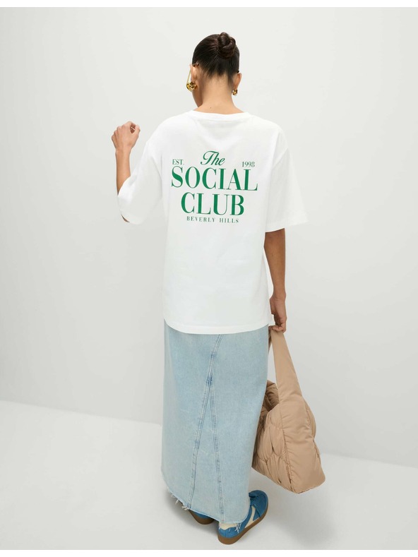 Marks & Spencer Texturált póló tiszta pamutból, normál szabás Marks & Spencer fehér