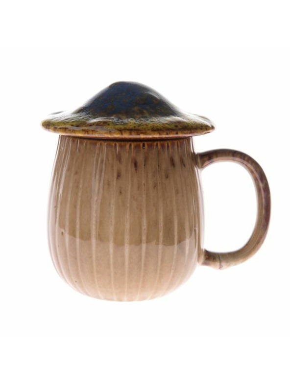Casa de Engel Kerámia bögre fedővel - gomba, 550ml, kék, 1/16