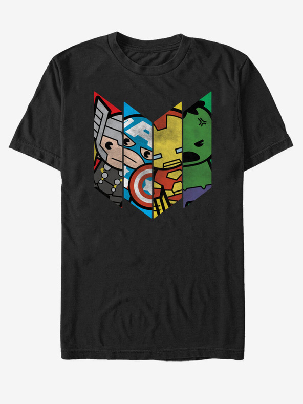 ZOOT.Fan Fekete uniszex póló Marvel Chevron Avenge