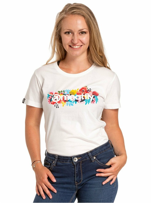 Meatfly Meatfly Blossom White női póló | Fehér | Méret