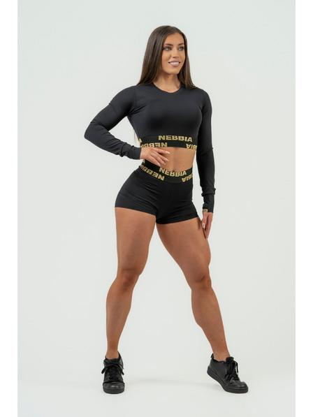 Nebbia NEBBIA Női INTENSE Perform hosszú ujjú Crop Top 839 Arany Nebbia