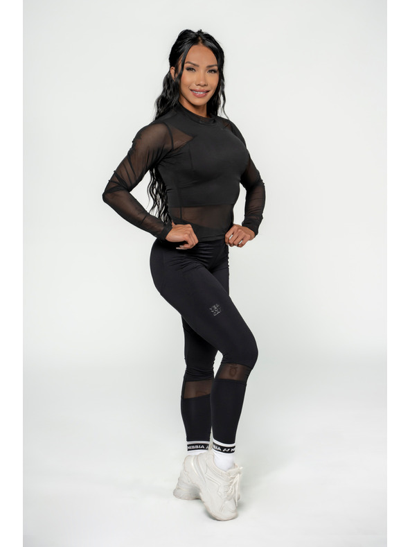 Nebbia NEBBIA Női INTENSE átlátszó hosszú ujjú top 847 Arany Nebbia