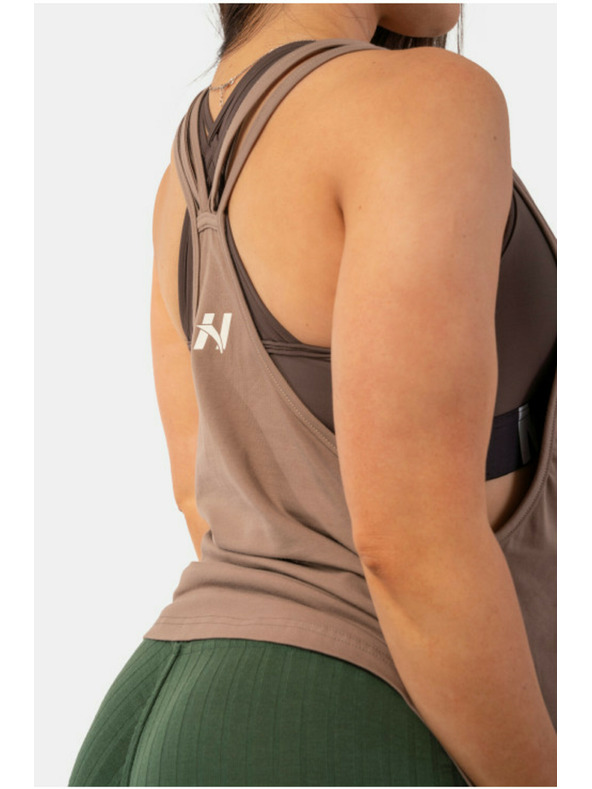 Nebbia Laza szabású "Feeling Good" tank top keresztbe forduló háttal 419 Brown Nebbia