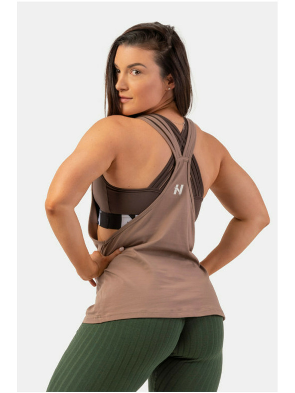 Nebbia Laza szabású "Feeling Good" tank top keresztbe forduló háttal 419 Brown Nebbia