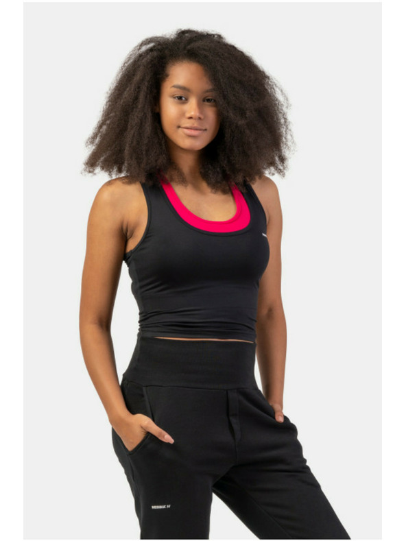 Nebbia Sportos, karcsúsított szabású crop póló 422 Fekete