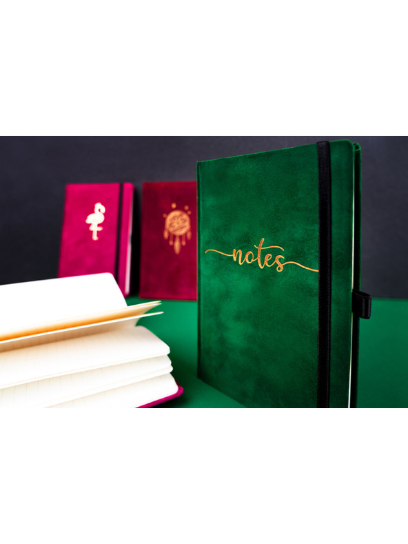 NOTIQUE NOTIQUE Notes Velvet Typo, bélelt, 13 × 21 cm BAAGL