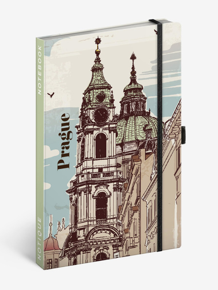NOTIQUE NOTIQUE Notes Prága, bélelt, 13 x 21 cm