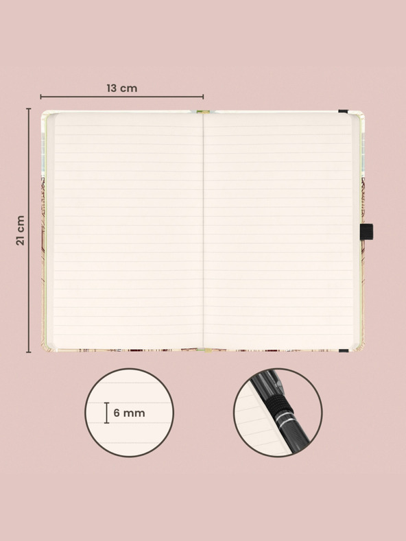 NOTIQUE NOTIQUE Notes Prága, bélelt, 13 x 21 cm