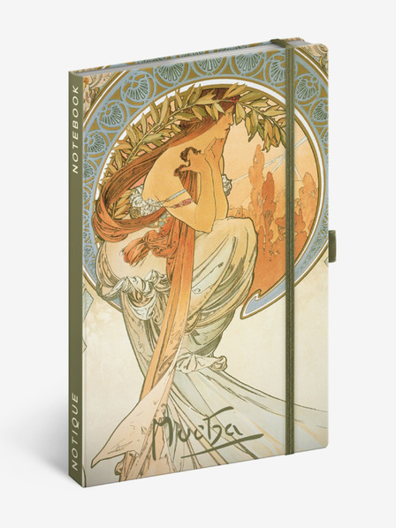 NOTIQUE NOTIQUE Notes Alfons Mucha - Költészet, bélelt, 13 x 21 cm