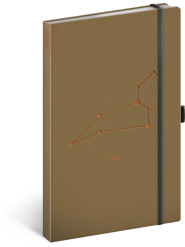 NOTIQUE NOTIQUE Notes állatövi jegyzet Oroszlán, bélelt, 13 x 21 cm BAAGL BAAGL