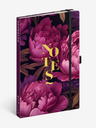 NOTIQUE NOTIQUE Notes Lila virágok, bélelt, 13 x 21 cm
