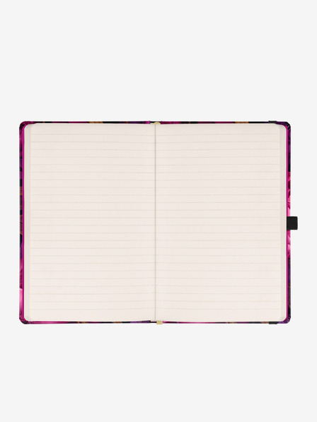 NOTIQUE NOTIQUE Notes Lila virágok, bélelt, 13 x 21 cm