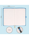 NOTIQUE NOTIQUE Notes Kék, bélelt, 13 x 21 cm