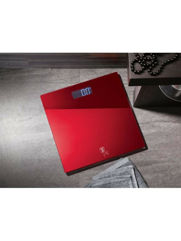 Berlingerhaus Személyi digitális mérleg 150 kg Burgundi metál vonal BERLINGERHAUS