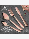 Berlingerhaus Evőeszköz készlet 24 db rozsdamentes acél Rosegold Metallic Line II BERLINGERHAUS