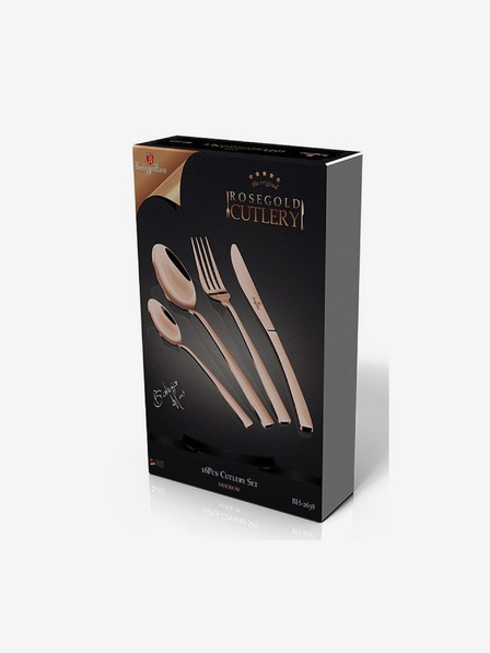 Berlingerhaus 16 darabos evőeszköz szett rozsdamentes tükörfényes Rosegold Metallic Line BERLINGERHAUS
