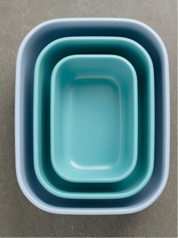 Mepal 3 darabos tálkaszett világoszöld színben Mepal Cirqula Rectangular 500 +1000 +2000 ml